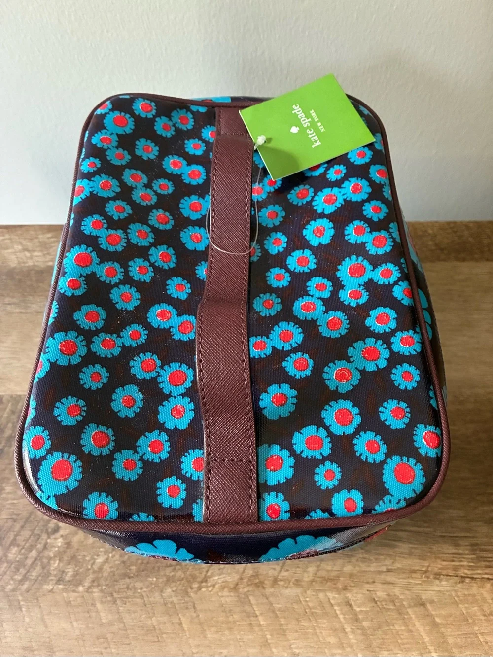 Kate Spade Natalie Cosmetic Case & Pouch Two Piece Set, Peacock Tangier Floral